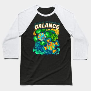 Balance Eyes and Clover Flower Baseball T-Shirt